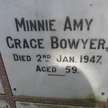 BOWYER Minnie Amy Grace -1947