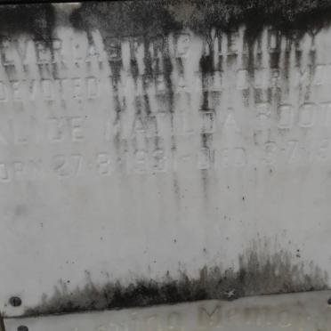 BOOTH Alice Matilda 1931-1973