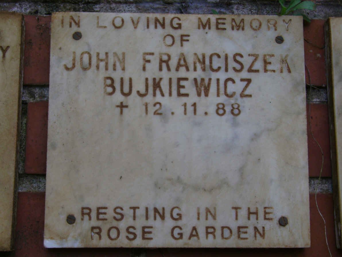 BUJKIEWICZ John Franciszek -1988