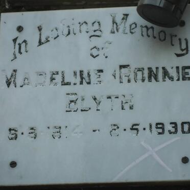 BLYTH Madeline 1914-1990