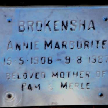 BROKENSHA Annie Margurite 1908-1987