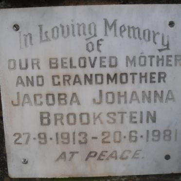 BROOKSTEIN Jacoba Johanna 1913-1981