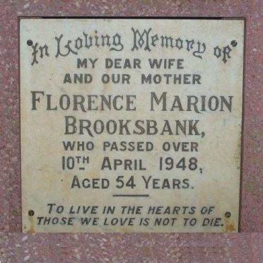 BROOKSBANK Florence Marion 1894-1948