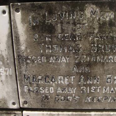 BROWN Thomas -1961 &amp; Margaret Ann -1969