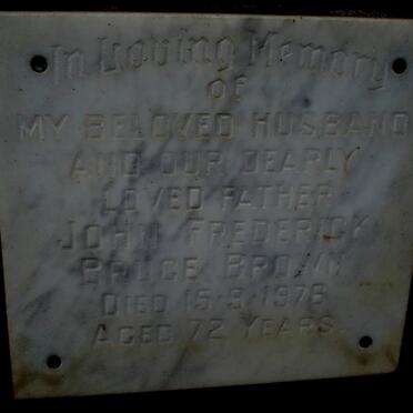 BROWN John Frederick Bruce -1976