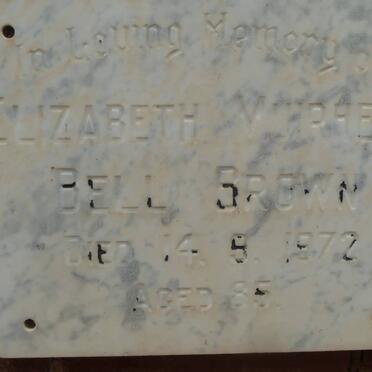 BROWN Elizabeth Muirhead Bell -1972