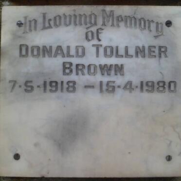 BROWN Donald Tollner 1918-1980
