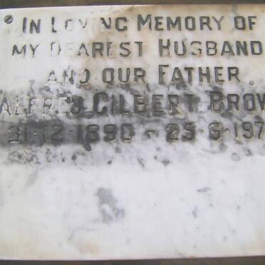 BROWN Alfred Gilbert 1890-1975