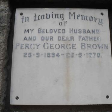 BROWN Percy George 1894-1970
