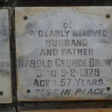 BROWN Harold George -1978