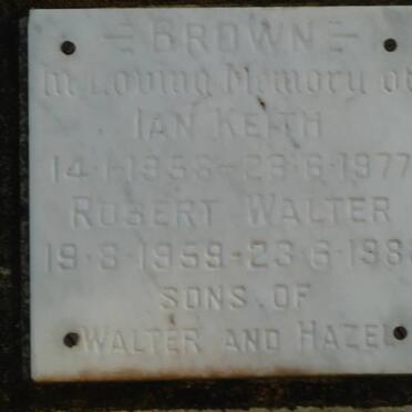 BROWN Ian Keith 1956-1977 :: BROWN Robert Walter 1959-1982