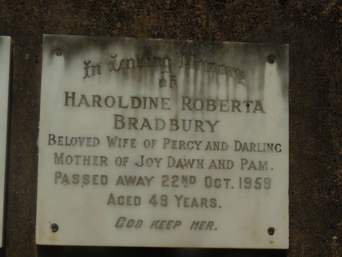 BRADBURY Haroldine Roberta -1959