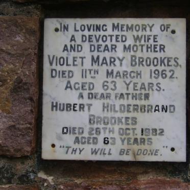 BROOKES Hubert Hildebrand -1982 &amp; Violet Mary -1962