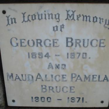 BRUCE George 1894-1970 &amp; Maud Alice Pamela 1900-1971