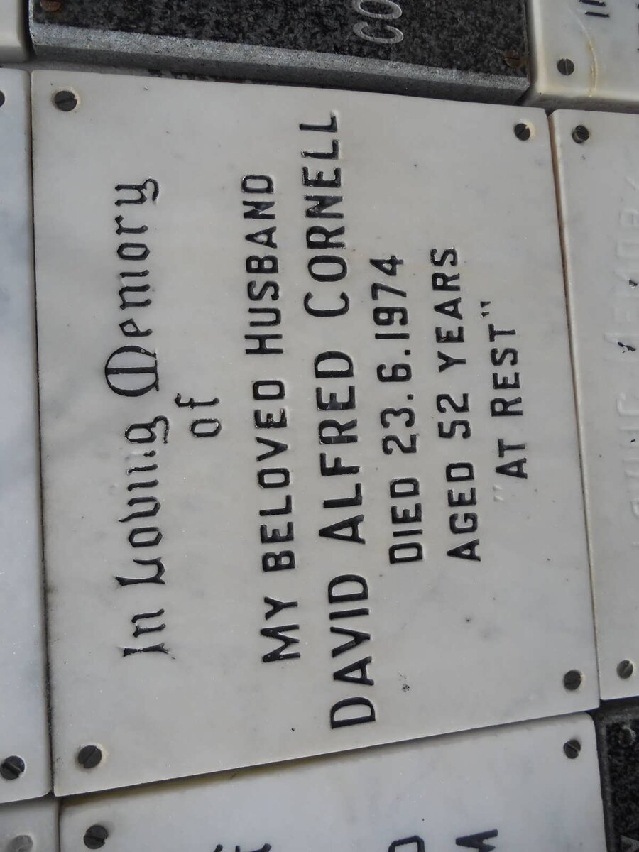 CORNELL David Alfred -1974