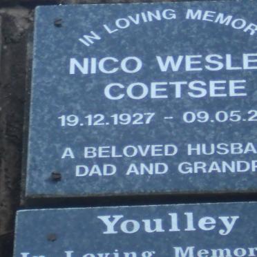 COETSEE Nico Wesley 1927-2012