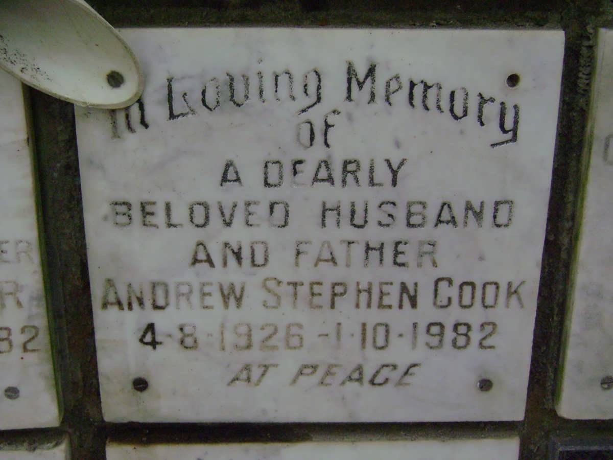 COOK Andrew Stephen 1926-1982