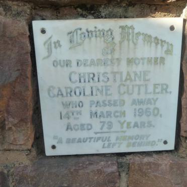 CUTLER Christiane Caroline -1960