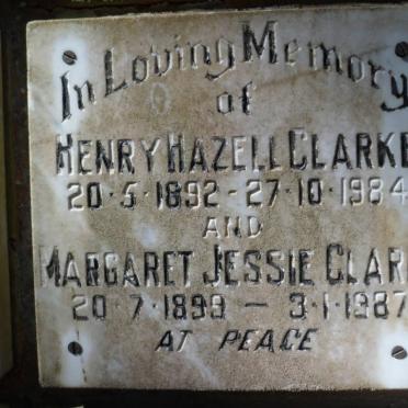 CLARKE Henry Hazell 1892-1984 &amp; Margaret Jessie 1899-1987