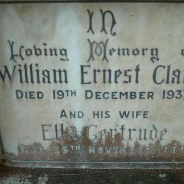 CLARKE William Ernest -1937 &amp; Ella Gertrude -1960