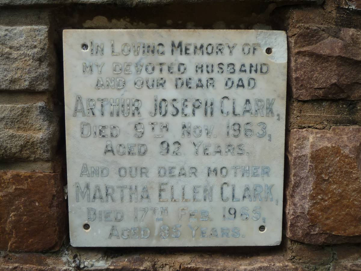 CLARK Arthur Joseph -1963 &amp; Martha Ellen -1965