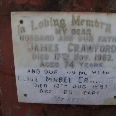 CRAWFORD James -1962 &amp; Olive Mabel -1987