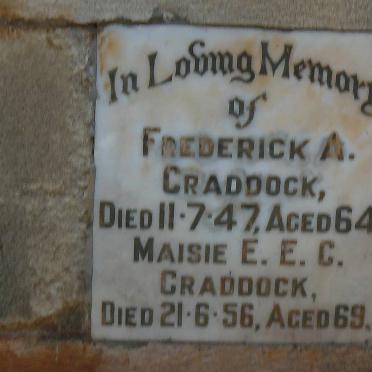 CRADDOCK Frederick A. -1947 &amp; Maisie E.E.C. -1956