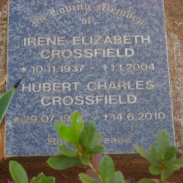 CROSSFIELD Hubert Charles 19??-2010 &amp; Irene Elizabeth 1937-2004