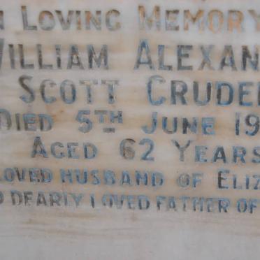 CRUDEN William Alexander Scott -1960