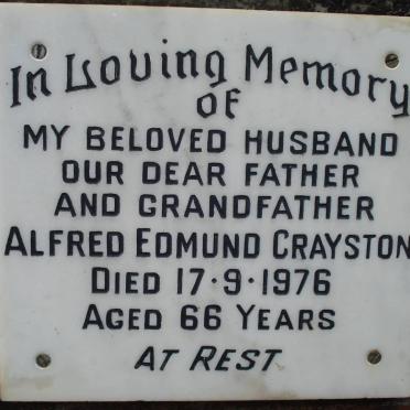 CRAYSTON Alfred Edmund -1976