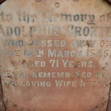 CRONER Adolphus -1945