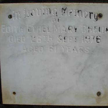 CHELIN Edith Ethel Mary -1976