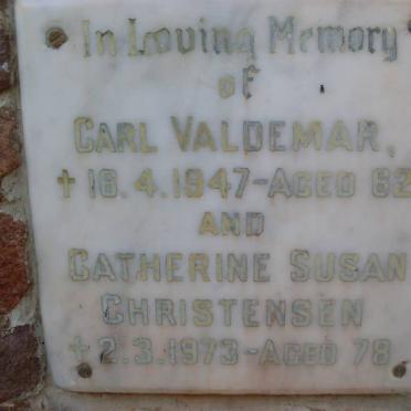 CHRISTENSEN Carl Valdemar -1947 &amp; Catherine Susan -1973