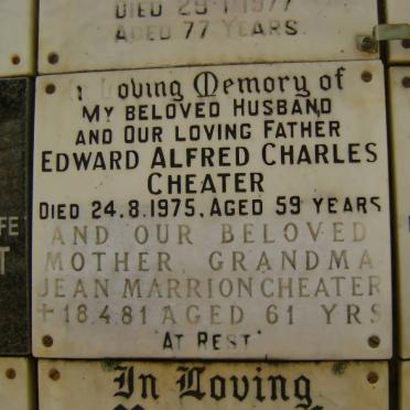 CHEATER Edward Alfred Charles -1975 &amp; Jean Marrion -1981