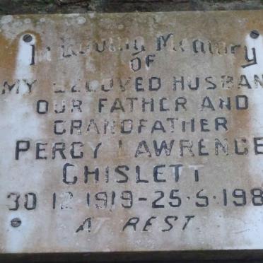 CHISLETT Percy Lawrence 1919-1983