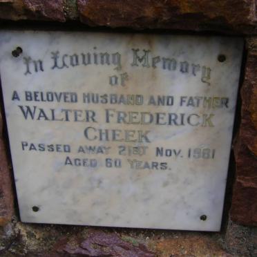 CHEEK Walter Frederick -1961