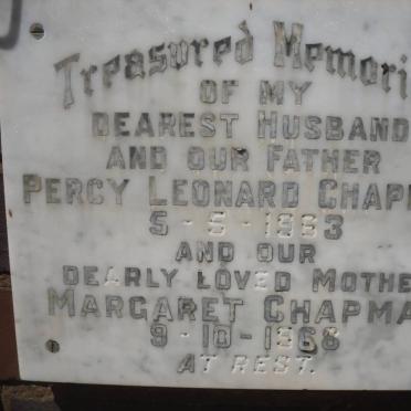 CHAPMAN Percy Leonard -1963 &amp; Margaret -1968