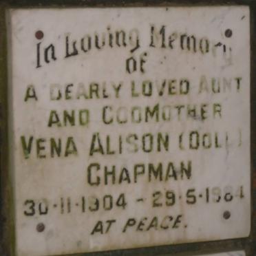 CHAPMAN Vena Alison 1904-1984
