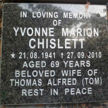 CHISLETT Yvonne Marion 1941-2010