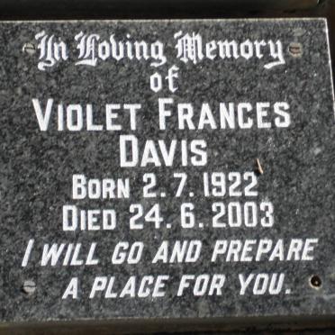 DAVIS Violet Frances 1922-2003
