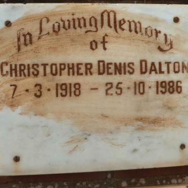 DALTON Christopher Denis 1918-1986