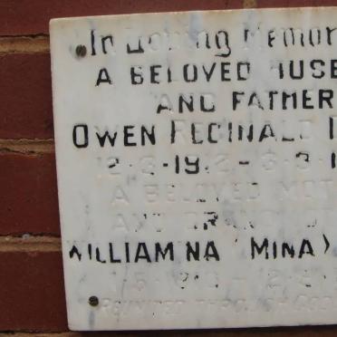 DAVIES Owen Reginald 1912-1973 &amp; Williamina 1910-1978