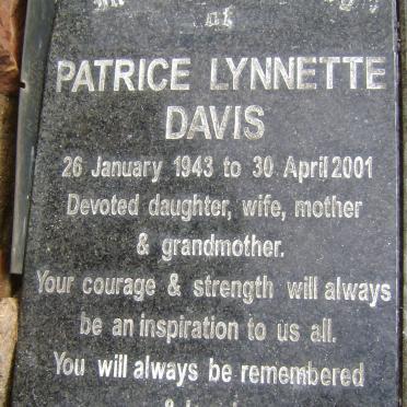 DAVIS Patrice Lynnette 1943-2001