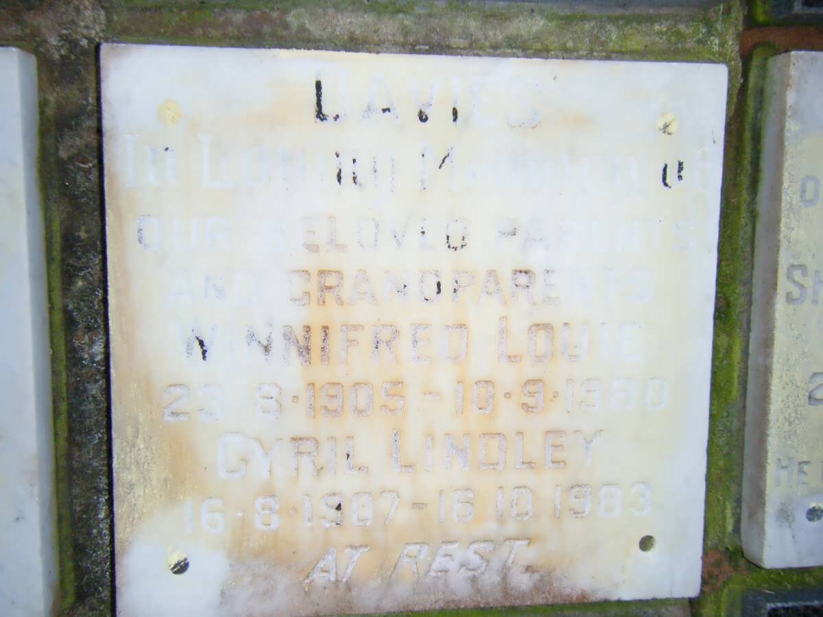 DAVIES Cyril Lindley 1907-1983 &amp; Winnifred Louie 1905-1980