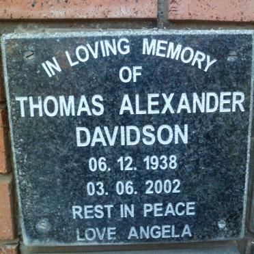 DAVIDSON Thomas Alexander 1938-2002
