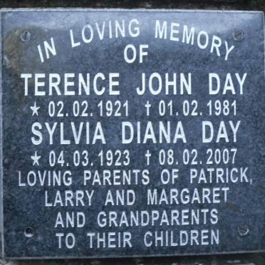 DAY Terence John 1921-1981 &amp; Sylvia Diana 1923-2007