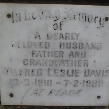 DAVIS Wilfred Leslie 1910-1982