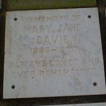 DAVIE Mary Jane 1886-1970