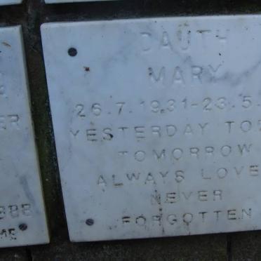 DAUTH Mary 1931-1988