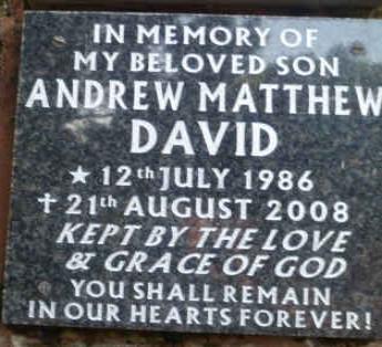 DAVID Andrew Matthew 1986-2008